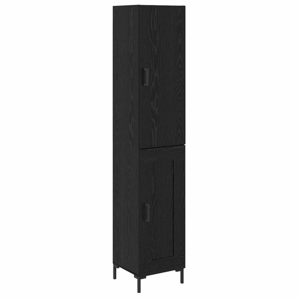 vidaXL Highboard Schwarz Eichen-Optik 69,5 x 34 x 180 cm Holzwerkstoff 3416217