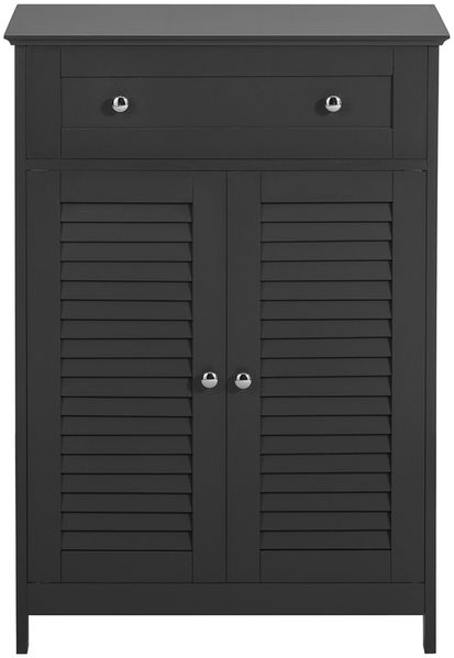 SoBuy FRG238-DG Badunterschrank, MDF, Lackiert, Dunkelgrau, 60 x 87 x 35 cm