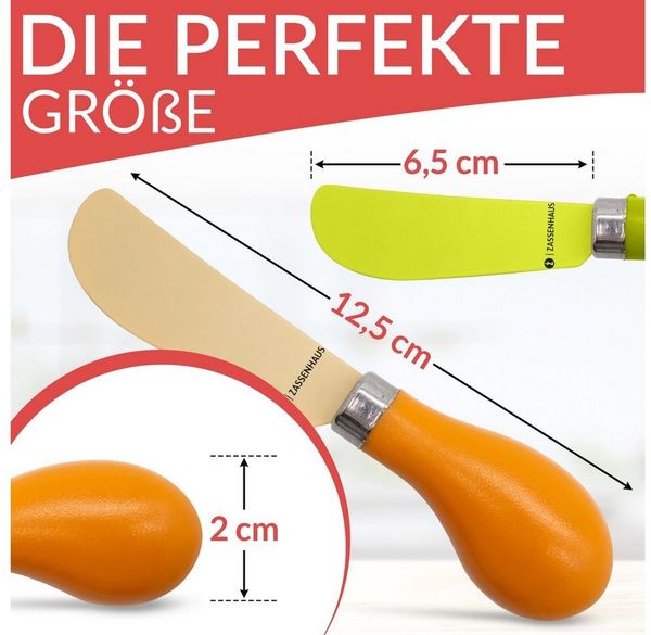 ZASSENHAUS Buttermesser (4 Stück), verschiedene Farben