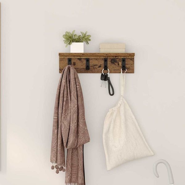 vidaXL Wandmontierter nachttisch Altholz 40 x 10,5 x 10,5 cm 874353