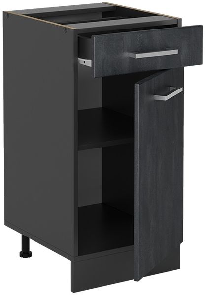 Küchenunterschrank R-Line Schwarz Beton 40 cm AP Anthrazit Vicco Bild 4