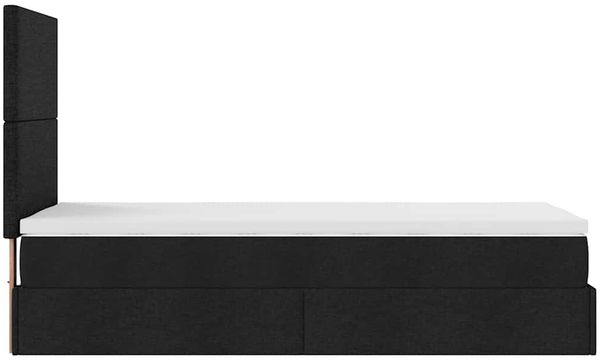 vidaXL Ottoman-Bett mit Matratze & LEDs Schwarz 100x200 cm Stoff 3313901 Bild 11