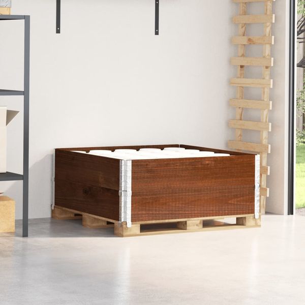 vidaXL Paletten-Aufsatzrahmen 2 Stk. Braun 100x100 Massivholz Kiefer 4010292