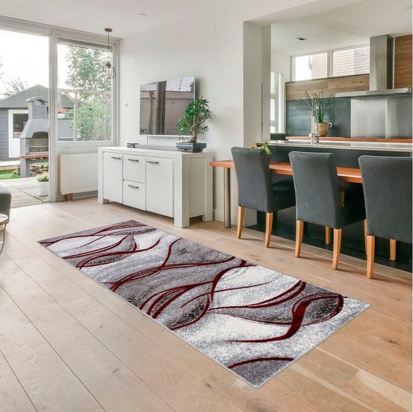 OTTO home Läufer Tritom, rechteckig, Höhe: 9 mm, mit besonders weichem Flor, Kurzflor, modernes Wellen Muster
