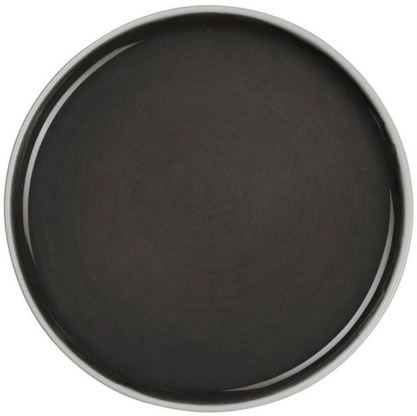 ASA SELECTION Brotteller Vesperteller SEMANA, Ø 14,5 cm, Schwarz, (1 St), aus Steinzeug