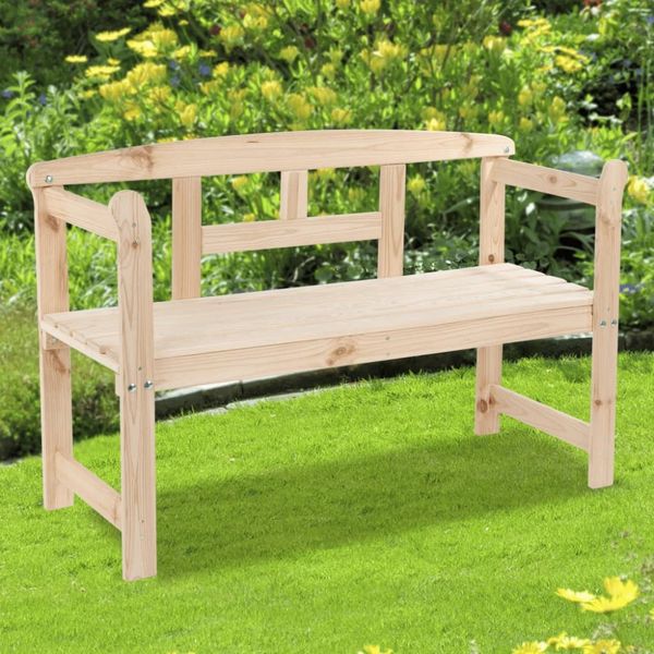 Gartenbank massiv Friesenbank Parkbank Garten Holz Bank Holzbank Sitzbank 118cm
