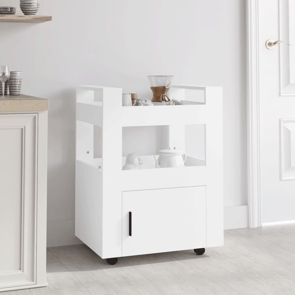 vidaXL Küchenwagen Weiß 60x45x80 cm Holzwerkstoff 816824
