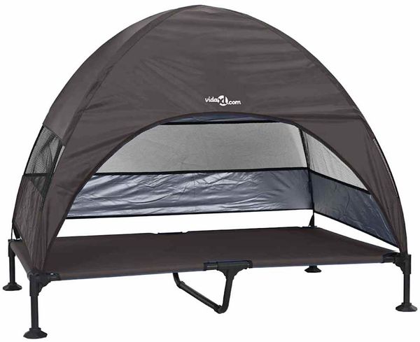 vidaXL Hochgelegtes Hundebett Braun 127 x 81 x 108 cm Stoff und Stahl 42008220 Bild 2