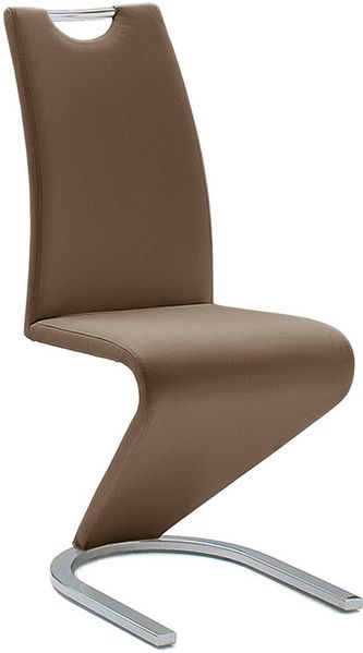 Freischwinger >Pupik II< in braun - 45x102x62cm (BxHxT)