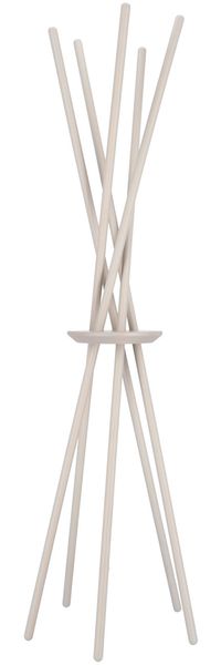 Kleiderständer Walk aus massiver Buche, modernes Design, hellgrau lackiert, von Jan Kurtz