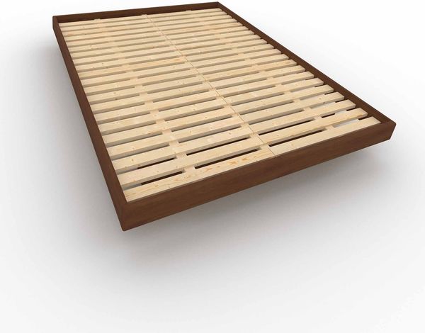 Marior HOME 'CARRE' Doppelbett, 160x200, Buchenholz, Nussbaum Bild 2