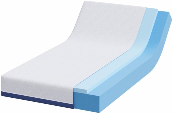 vidaXL Matratze Weiß und Blau 90 x 200 cm Gel-Speicherschaum 4106338 Bild 2