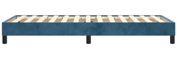 Polsterbett Stoff Dunkelblau 90x200 cm Samt Bild 6