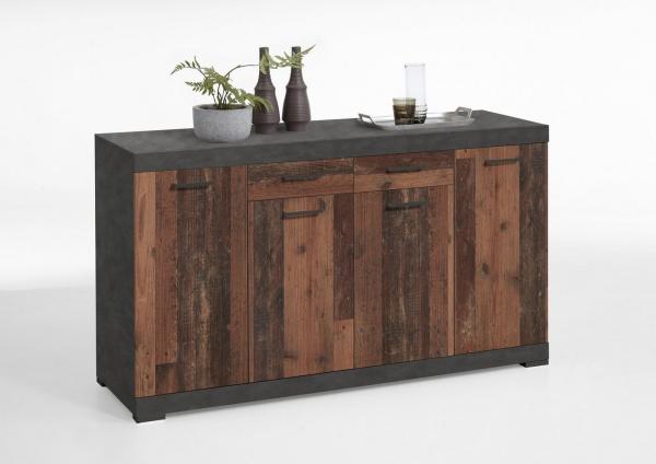 FMD Möbel Kombikommode in Matera-Old Style dunkel - 160 x 89,9 x 49,9 cm (BxHxT)