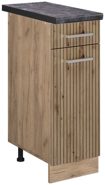 Küchenunterschrank R-Line Artisan-Eiche 30 cm , AP Anthrazit Vicco