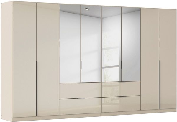 OTTO home Drehtürenschrank Kleiderschrank Kleiderschränke Schrank Garderobe AGORDO mit Glasfront (in zwei Griff-Farben, Breiten 91-360 cm) mit Außenschubkästen, in 7 Breiten und 2 Höhen MADE IN GERMANY