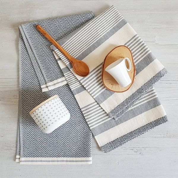framsohn frottier Geschirrtuch Modern Living Streifen, aus 100% Baumwolle, (Set, 3-tlg), dichte Feinwebung, in Österreich hergestellt, 50x70 cm