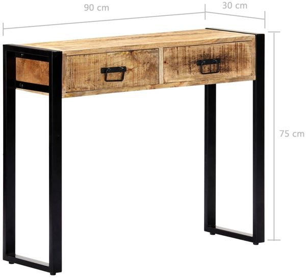 vidaXL Konsolentisch 90 x 30 x 75 cm Massivholz Mango 247920 Bild 7