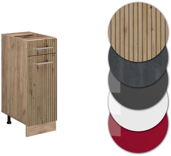 Küchenunterschrank R-Line Artisan-Eiche 30 cm ohne Arbeitsplatte Vicco Bild 6