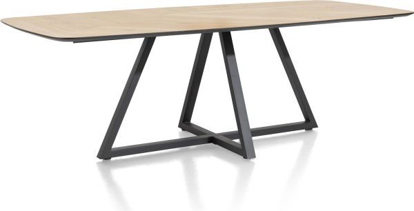 RIDGEFIELD Esstisch braun Eiche Furnier 240cm x 110cm x 77cm