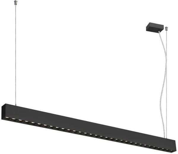 SLV GLENOS® PRO, Pendelleuchte, 1,2m, DALI, UGR16, Pendellänge 210 cm, 4000K, 75°, schwarz - Pendelleuchten
