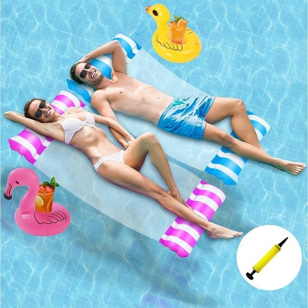 FELIXLEO Luftmatratze Luftmatratze 2 Stück Wasserhängematte mit 4 in 1 Luftmatratze