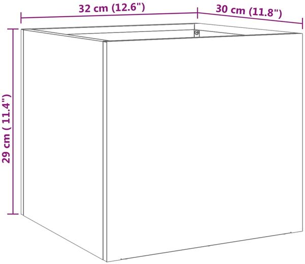 vidaXL Pflanzkübel Silbern 32x30x29 cm Edelstahl 841543 Bild 11