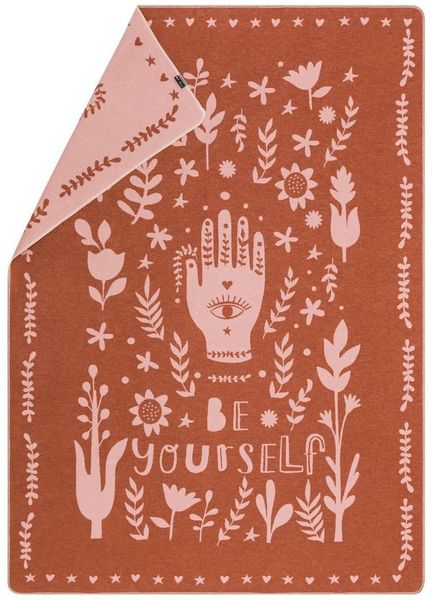 Wohndecke Silvretta 'be yourself' 140x200 cm Kupfer- Orange/Rosa, DAVID FUSSENEGGER