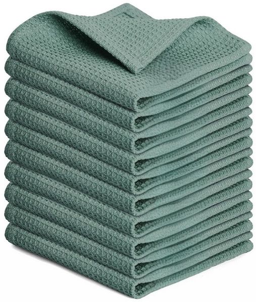 Blumtal Geschirrtuch Set 50x70 oder 30x30 cm, 100% Baumwolle, (10-tlg), Saugfähig, schnell trocknend, waschbar, 100% Baumwolle