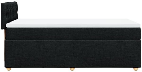 vidaXL Boxspringbett mit Matratze Schwarz 90x190 cm Stoff 3288844 Bild 7