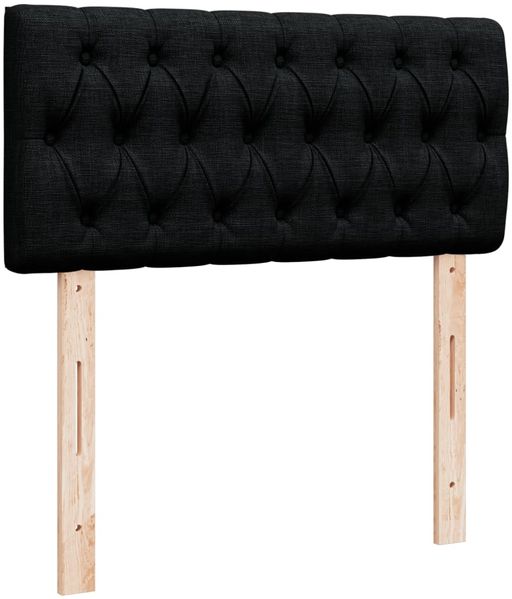 vidaXL Boxspringbett mit Matratze Schwarz 90x190 cm Stoff 3288844 Bild 12