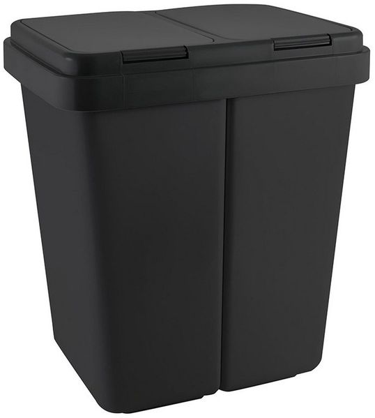 Ribelli Mülltrennsystem ZwEimer Müllbehälter 2x25L, Mülleimer Abfalleimer Küche