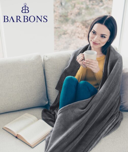 Kuscheldecke – weiche Fleecedecke, als Tagesdecke oder Bettdecke,130x150cm Wohndecke oder Sofa Überwurfdecke, Kuscheldecke flauschig, Outdoor Decke Grau Bild 4