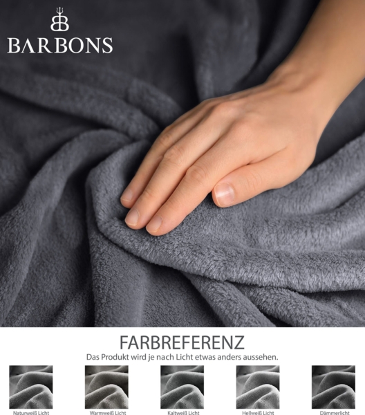 Kuscheldecke – weiche Fleecedecke, als Tagesdecke oder Bettdecke,130x150cm Wohndecke oder Sofa Überwurfdecke, Kuscheldecke flauschig, Outdoor Decke Grau Bild 2