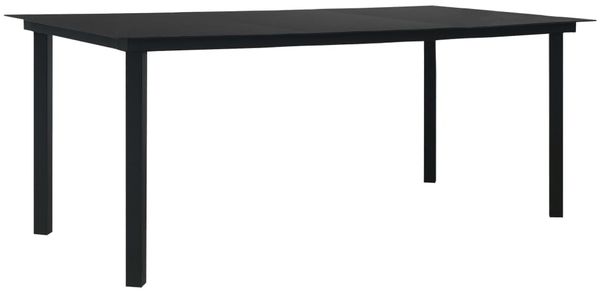 Esstisch Schwarz 190 x 90 x 74 cm Stahl und Glas