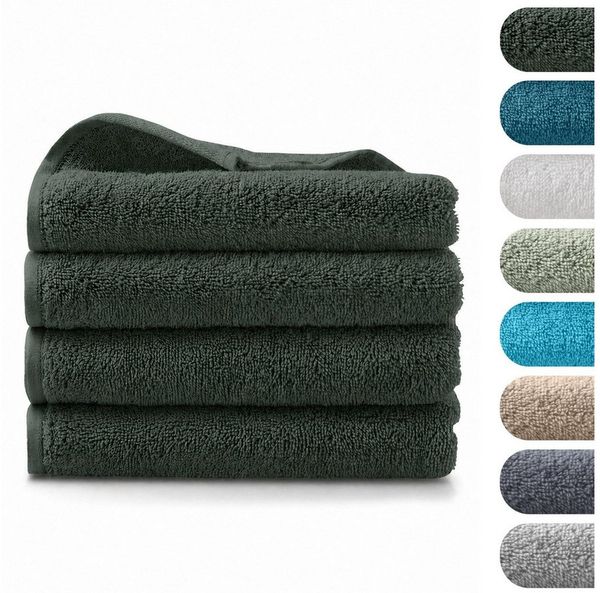 BARBONS Badetücher Duschtücher Set, Handtücher 4-tlg 70x140 cm Badetuch, Handtuch, (4-St), Walkfrottee, 100% Baumwolle, saugstark, weich