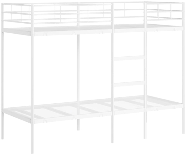 vidaXL Etagenbett ohne Matratze Weiß 75x190 cm Stahl 42000326