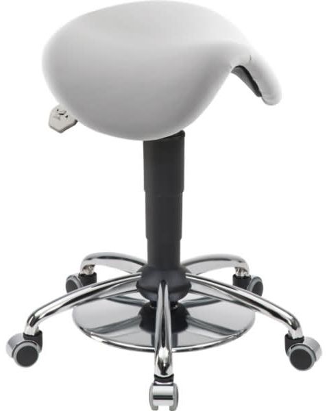 meychair Hocker 4145 A4-MED-TR-KL-FG/11-38 KL Rollen weiß