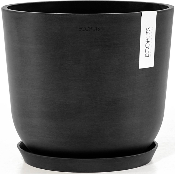 Ecopots Pflanztopf Oslo Ø 25 x 21,8 cm dunkelgrau