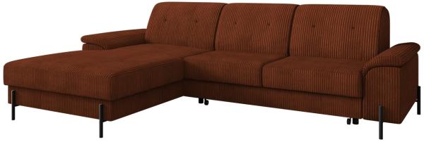 Ecksofa Eztano Cord (Farbe: Poso 39, Seite: Links)