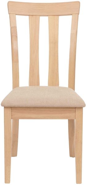 2er-Set Esszimmerstuhl HWC-G46, Küchenstuhl Stuhl, Stoff/Textil Massiv-Holz ~ naturfarbenes Gestell, beige Bild 5