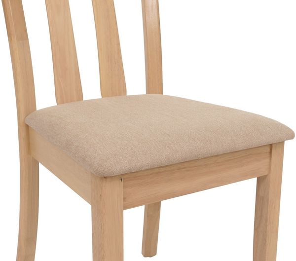 2er-Set Esszimmerstuhl HWC-G46, Küchenstuhl Stuhl, Stoff/Textil Massiv-Holz ~ naturfarbenes Gestell, beige Bild 8