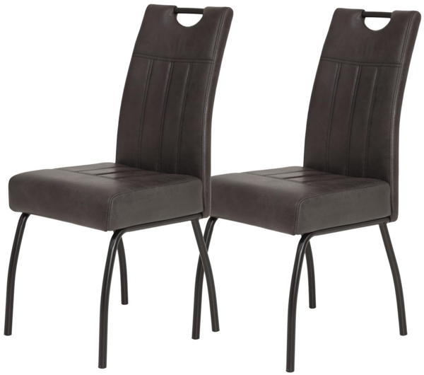 2er Set Stuhl Beate - Vintage Anthrazit
