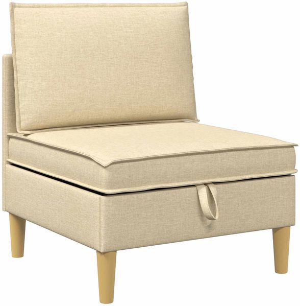 vidaXL Modular Sofa Set mit Stauraum 6 pcs Creme Stoff 3413712 Bild 5