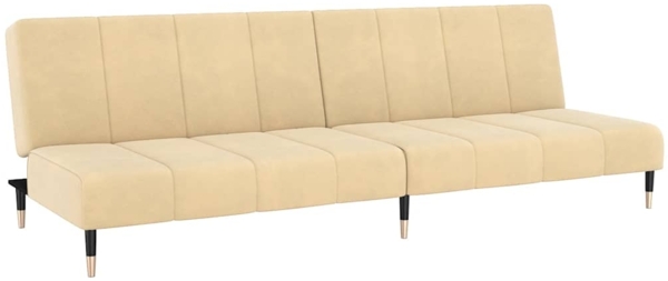 vidaXL Schlafsofa 2-Sitzer Creme Samt 375883