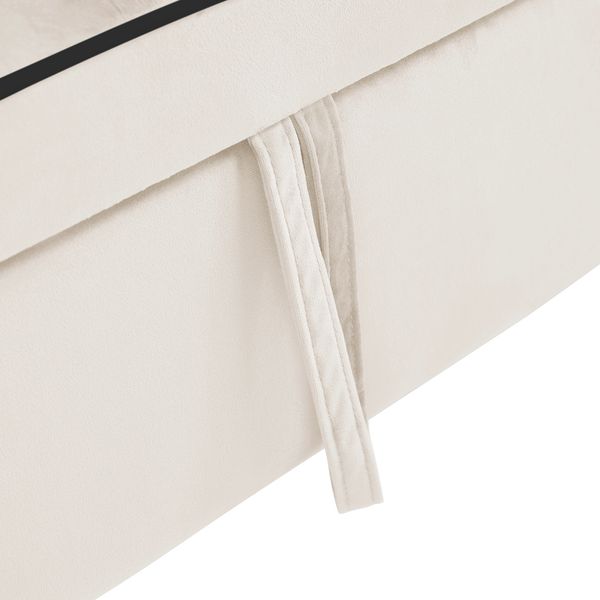 Merax 3-in-1 Ausziehbares Einzel-Schlafsofa – Mit Getränkehaltern und Handyhalter, Sofa-Liegestuhl, Schlafstuhl, Sessel, Beige Bild 7