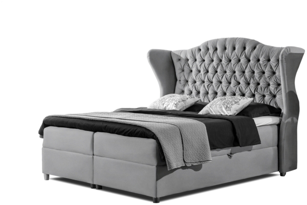 99rooms Adele Boxspringbett Velours 180x200 cm Dunkelgrau Bild 4