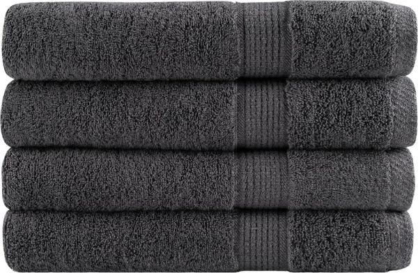 vidaXL Premium Handtücher SOLUND 4 Stk. Anthrazit 100x200 cm 600 g/m² 137173