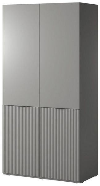 MOEBLO Drehtürenschrank MINEWRA (Kleiderschrank 2/4 türig Schrank Garderobe, Schlafzimmer, Drehtürenschrank, Falttürenschrank, Schrank mit Einlegeböden und Kleiderstange) (BxHxT):101/202x200x49 cm