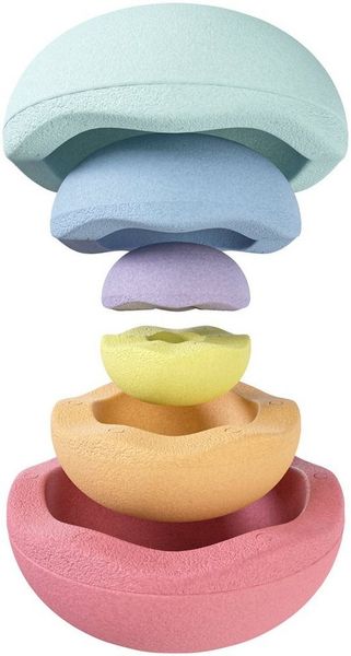 Stapelstein Inside Rainbow Pastel 6er Set - (light violet/light blue/mint/light yellow/light orange/light red) Bild 3